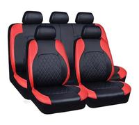 SONGLULU Car Seat Covers Full Set for Toyota AQUA 2011-2020,Full Surround Leather Front Rear Seat Protector,Waterproof Seat Cushion Covers Accessories,A-Red