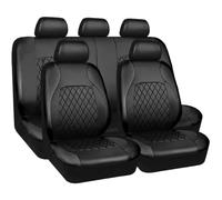 SONGLULU Car Seat Covers Full Set for Toyota AQUA 2011-2020,Full Surround Leather Front Rear Seat Protector,Waterproof Seat Cushion Covers Accessories,A-Black