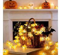 Songlypian Honey Bee Fairy String Lights,LED Cute Battery Operated Bee Decor,Waterproof Garden Lights,Decorative String for Fence, Lawn, Patio, Festoon, Party, Christmas