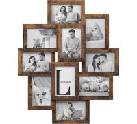 10 Pieces Photo Frame, Rustic Brown
