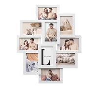 SONGMICS, 10 Slot Photo Frame 10x15cm for Each Photo Collage Frame MDF White RPF20WT