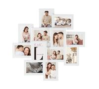 SONGMICS Picture Frame Collage for 12 Photos in 4x6, Picture Frames, Photo Frame Set, Glass, Assembly Required, Wall-Mounted, Family Photos, MDF, Cloud White RPF22WT