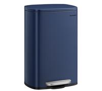 SONGMICS 13 Gallon Trash Can, Stainless Steel Kitchen Garbage Can, Recycling or Waste Bin, Soft Close, Step-On Pedal, Removable Inner Bucket, Midnight Blue ULTB050L01