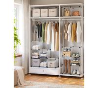 Songmics 16-Cube Storage Unit, Shoe Rack, Diy Shelving System, Stackable Cubes, Pp Plastic Shelf, Wardrobe, Closet Divider