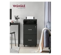Songmics 2-Drawer File Cabinet, Locking Filing Cabinet For Home Office, Small Rolling File Cabinet, Printer Stand