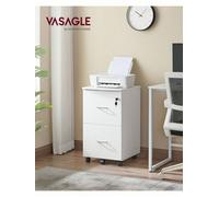 Songmics 2-Drawer File Cabinet, Locking Filing Cabinet For Home Office, Small Rolling File Cabinet, Printer Stand