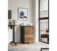 Songmics 2-Drawer File Cabinet,locking Filing Cabinet,small Rolling File Cabinet,printer Stand,assembly Required,brown And Black