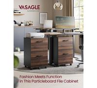 Songmics 2-Drawer Filing Cabinet, Mobile File Cabinet For Home Office, Printer Stand, A4, Letter-Size Files, Hanging File Folders