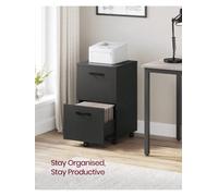 Songmics 2-Drawer Filing Cabinet, Mobile File Cabinet For Home Office, Small Rolling Filing Cabinet, Printer Stand