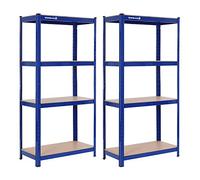 SONGMICS 2 x Storage Shelves 160 x 80 x 40 cm Heavy Duty Shelving Max. With 520 kg load capacity cellar shelving unit with powder-coated surface GLR88Q