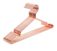 SONGMICS 20 Pack Chrome Metal Clothes Hangers, Rustproof, Space Saving, Heavy Duty, Length 42 cm, Rose Gold CRI44R20