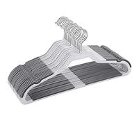 SONGMICS 20 Pack Flat Top Coat Hangers with 360° Swivel Hook, Non-Slip Strips, Heavy Duty Clothes Hangers for Jackets, Shirts, Coats, Strappy Tops, Grey CRP44G