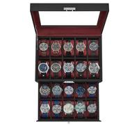 SONGMICS HOIME Songmicshome Watch Case With Glass Lid, Black