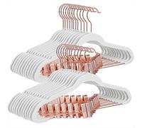 White 24-Pack Velvet Coat Hangers
