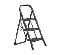 SONGMICS 3-Step Ladder, Folding Step Ladder, Safety, Holds up to 150KG