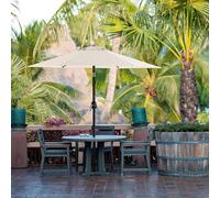 SONGMICS 30 Degree Tilt Garden Parasol Umbrella - White