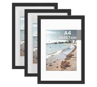 SONGMICS 31.7 x 23 cm Picture Frames, Wall Hanging, Steel, Set of 3