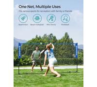 Songmics 3M Badminton Net, Volleyball Net With Height Adjustable Poles, Portable Net For Junior Tennis