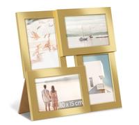 SONGMICS Collage Picture Frame, 4 Frames for 4x6 Photos, Wall Decor, Multi Photo Frames, Pale Gold RPF025A01