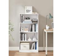 Songmics 4 Tier Bookcase With Adjustable Shelves, Children's Bookshelf And Storage Unit, Organizing Rack, For Home Office, White