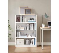 Songmics 4 Tier Bookcase With Adjustable Shelves, Children's Bookshelf And Storage Unit, Shelving Unit And Rack, White