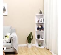 Songmics 4-Tier Corner Shelf Unit, Freestanding Display Storage Shelves And Wooden Bookcase, For Kitchen, Bedroom, Living Room