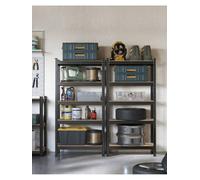 Songmics 5-Tier Shelving Unit, Set Of 2 Steel Shelving Unit For Storage, Boltless Assembly, Load Capacity 650 Kg Each