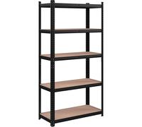 5-Tier Heavy-Duty Shelving Unit, Black / 40 x 90 x 180 cm / 1
