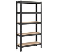 5-Tier Heavy-Duty Shelving Unit, Black / 30 x 75 x 150 cm / 1