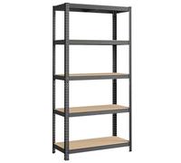 5-Tier Heavy-Duty Shelving Unit, Grey / 40 x 90 x 180 cm / 1