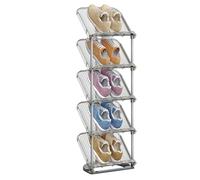 Shoe rack with customisable sloping shelves, 2