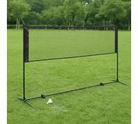 Songmics 5M Sports Net, Adjustable Height Tennis Net, Portable For Outdoor Garden, Volleyball, Black