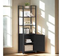 Songmics 6-Tier Shelving Unit, Tall Bookcase With Adjustable Shelves And Metal Frame, For Living Room Or Bedroom Storage, Ebony Black