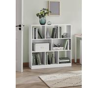 Songmics 8 Compartment Bookshelf, Storage Unit, For Living Room, Home Office, White