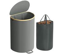 SONGMICS 90 Litre Laundry Basket with Lid Removable Laundry Bag