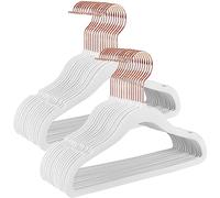 Songmics Baby Hangers 30 Pack, Kids Hangers For Closet, 30 X 20.5 Cm, Silver 360 Swivel Hooks, Space-Saving Clothes Hangers, White