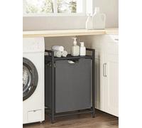 Songmics Basket, Laundry Hamper, Pull-Out And Removable Laundry Bag, Shelf, Metal Frame, 65L, 50 X 33 X 72 Cm