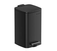 Small Steel Pedal Bathroom Bin, black / 23.9 x 19.3 x 33.5 cm