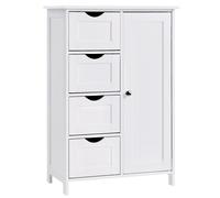 SONGMICS Bathroom Cabinet Storage Cupboard Wall Mounted Unit Shelves Cupboard