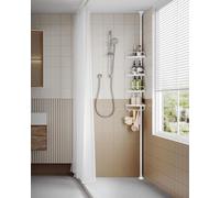 SONGMICS Bathroom Corner Shower Shelf 4-Tier Adjustable Shower Caddies in White SONGMICS White