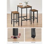 Songmics Bed Tray Table With Bamboo Folding Legs, Bed, Serving Snack Tray With Groove For Phone Tablet, Rustic Brown