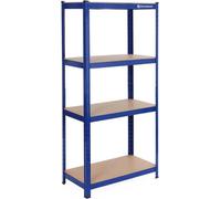 Songmics Boltless 4-Level Steel Shelving Unit, Storage Solution, Rack, For Garage And Shed, Blue