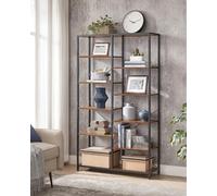 Songmics Bookcase, Bookshelf 5 Tier, Standing Display Storage Rack, For Living Room, Office, Study, Bedroom, Kitchen, Easy Assembly