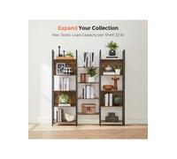 Songmics Bookcase, Bookshelf With 14 Shelves, Metal Frame, Shelf Unit For Living Room, Home Office, Industrial Style
