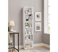 Songmics Bookcase, Bookshelf With 6 Shelves, Shelving Rack, For Living Room, Study, Office, Bedroom, Modern Style, Cloud White