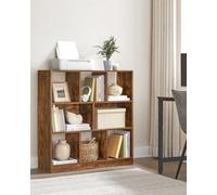 Songmics Bookcase, Shelf, Storage Unit With Open Compartments, For Living Room, Bedroom, Office, Divider, Rustic Brown