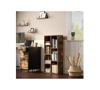 Songmics Bookcase, Wooden Bookshelf With 7 Compartments,floor Standing Storage Unit For Files,decor, In Study, Living Room, Bedroom