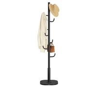 SONGMICS Cactus-Shaped Coat Rack, Freestanding Coat Tree, 8 Sturdy Hooks with Upward-Bent Ends, 175.3 cm Tall, for Clothes, Hats, Bags, Ink Black RCR039B01