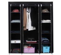 Songmics Canvas Clothes Wardrobe Cupboard Shelves Garment Storage Shelf Bedroom