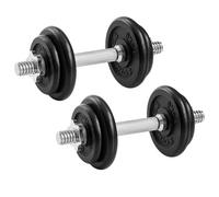 SONGMICS cast iron dumbbell dumbbell bars knurled with star collars dumbbells set of 2 20 kg SYL20T